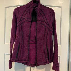 Lululemon purple and black houndstooth zip up